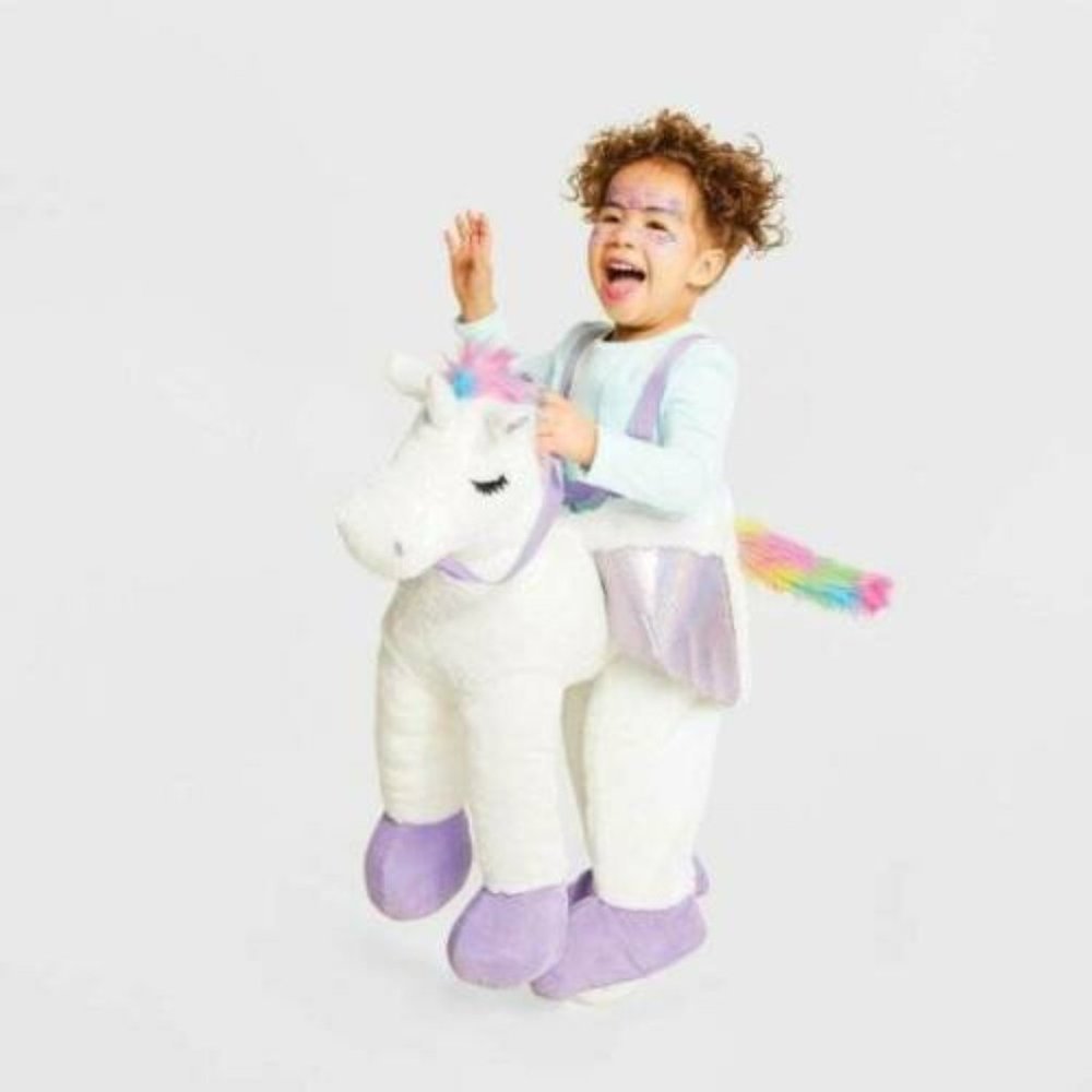 Unicorn Halloween Costume Rider Step In White Stuffed Plush 18 mths+ Toddler